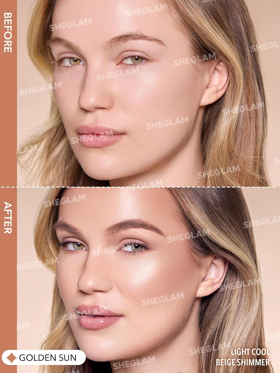 SHEGLAM Sun Beam Shimmer Liquid Bronzer-Golden Sun - Matte Burnt Sienna image number 5
