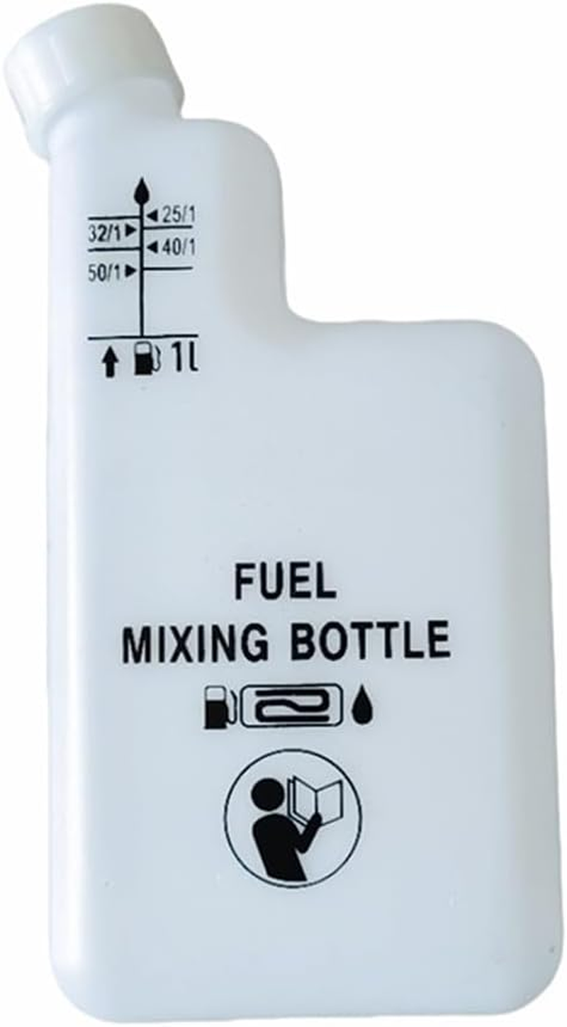 2 Stroke Gas Petrol Fuel Oil Mixing Bottle,1L,4 Ratios 32:1/50:1/40:1/25:1,Reusable Motorbike Motorcycle Lawnmower Brush Cutter Chainsaw image number 2