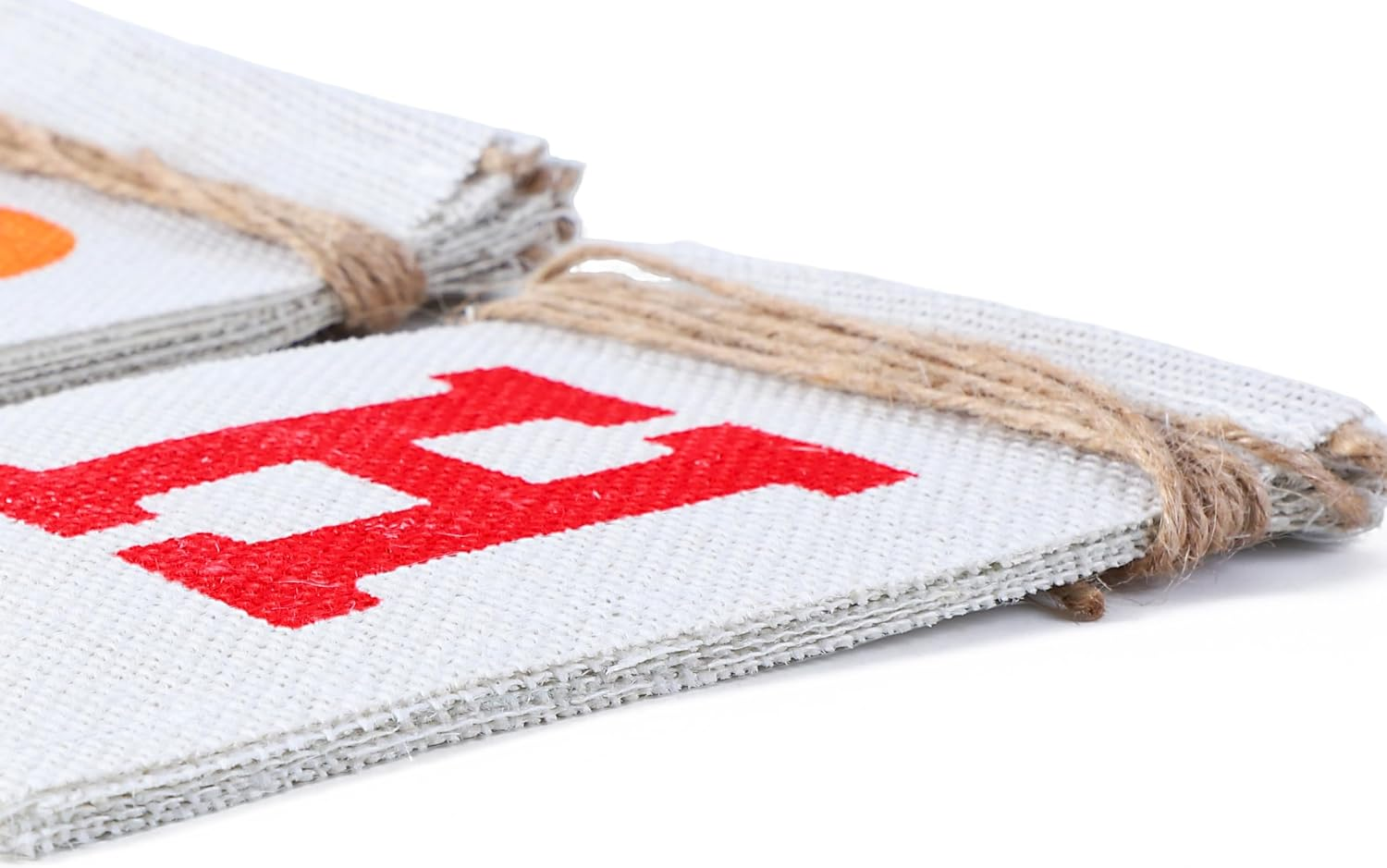 LOVENJOY Happy Birthday Banner Burlap Neutral Rustic Colorful Happy Birthday Party Decorations Bunting Sign image number 1