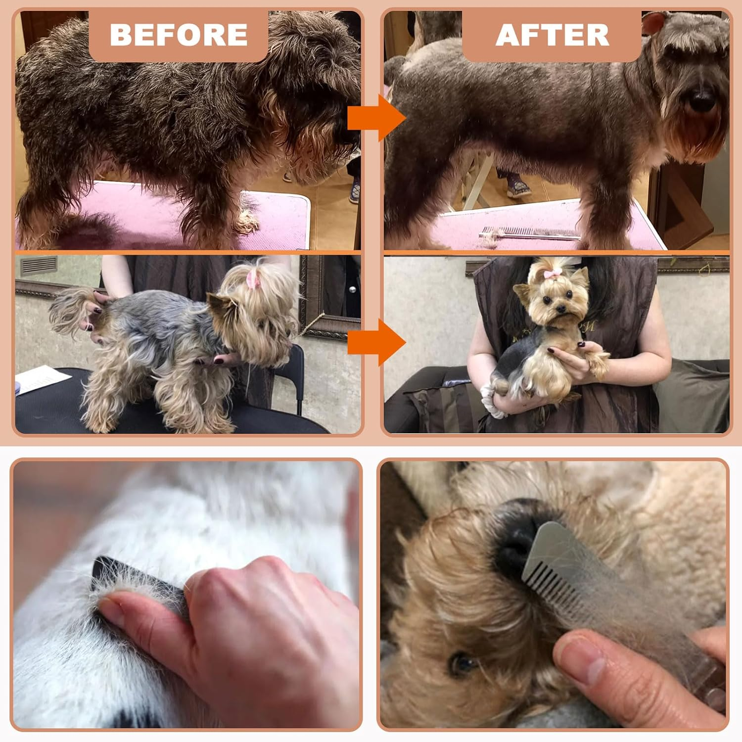 Trimming Knife for Dogs, Dog Trimming Knife Grooming Knife Undercoat Trimming Knife Rough Hair for Dogs Terrier Dachshund Rough-Haired Dachshund (Left-Handed User) image number 5