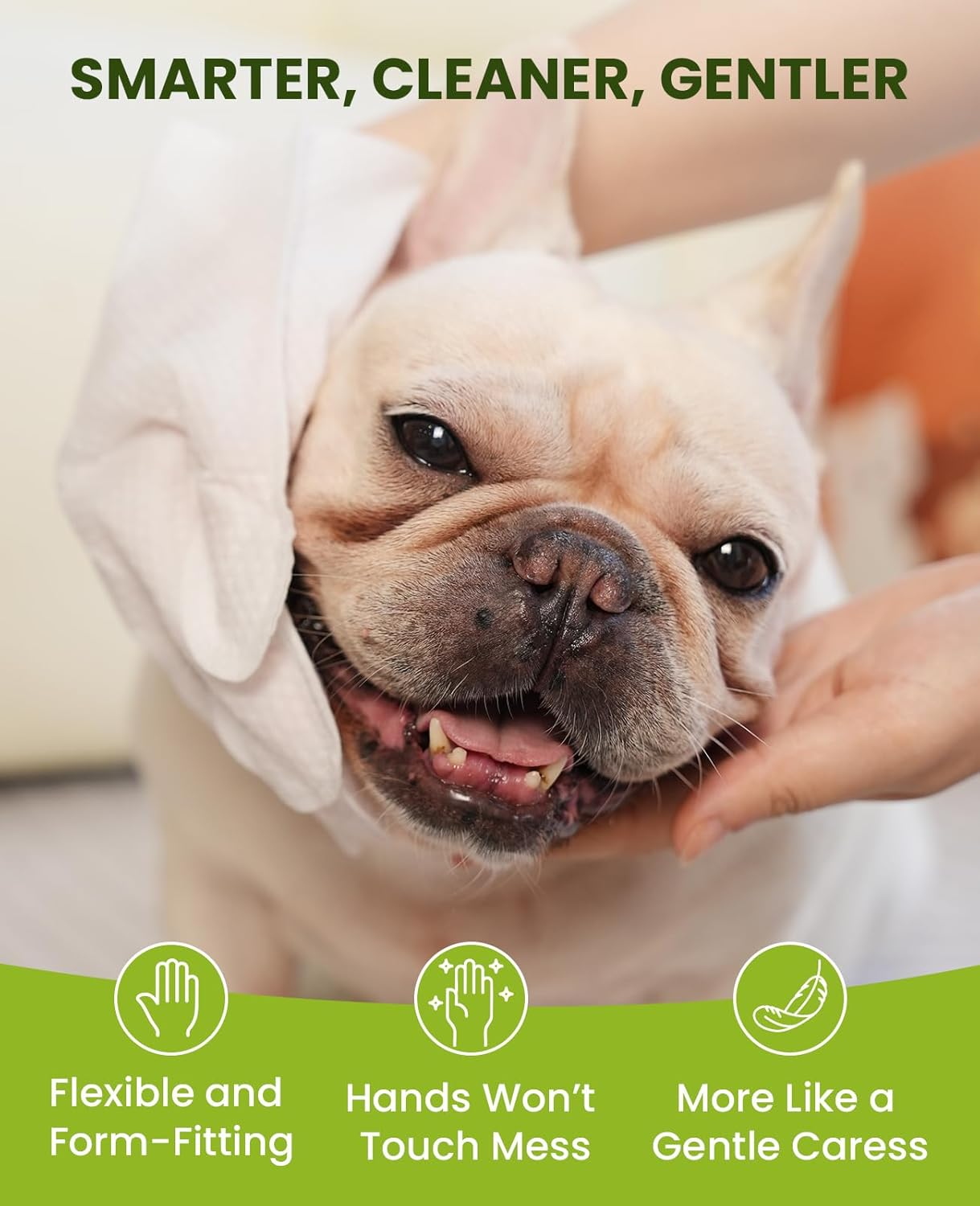 36PCS Hypoallergenic Pet Glove Wipes for Dogs & Cats - Quick Clean & Deodorizing between Baths & Travel | Dog Washing Wipes for Fur, Butt, Paws, Eyes & Ears |Cat Cleaning Gloves for Grooming & Bathing image number 4