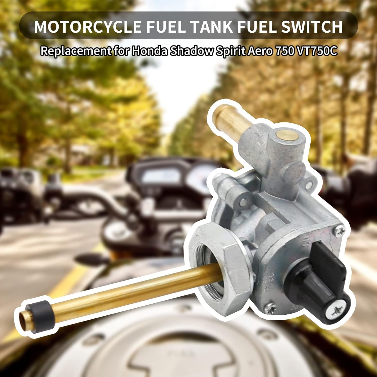 VT750C Fuel Petcock Valve Gas Tank Switch Replacement for Honda Shadow Spirit Aero 750 VT750C2 VT750CA VT750C2F 2007-2009