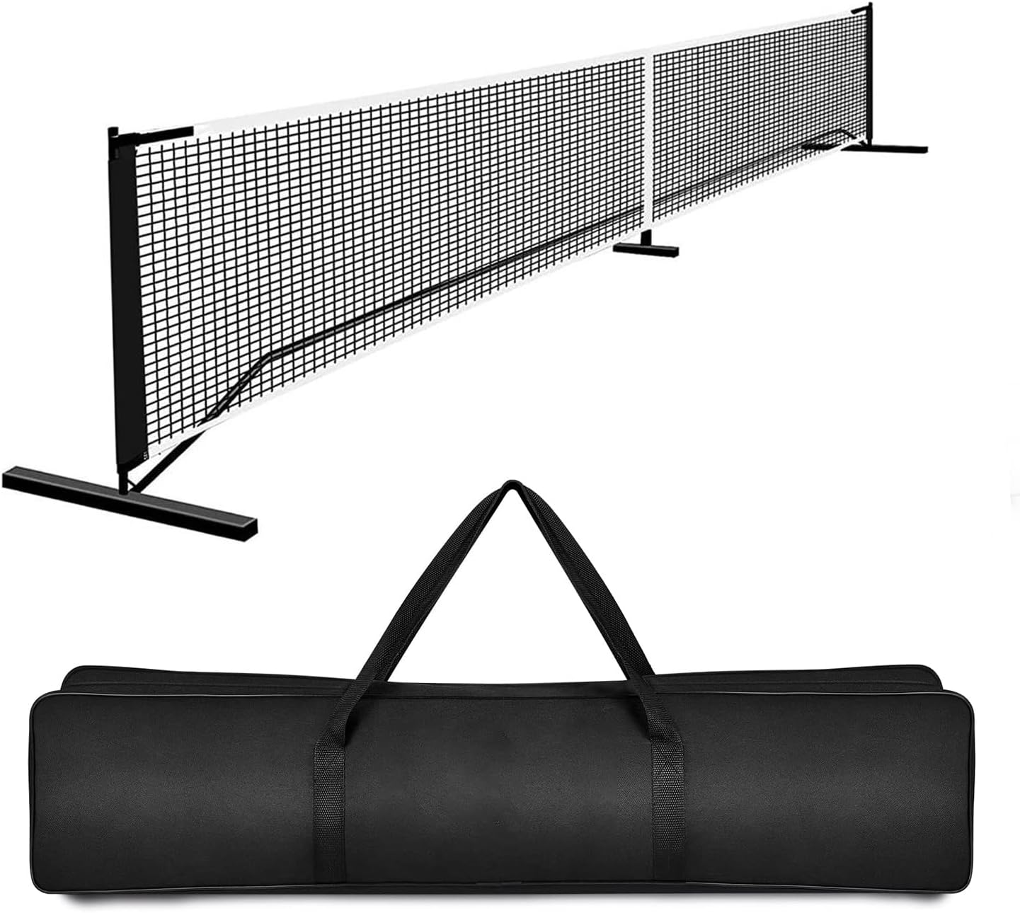 PTEROMYS Portable Pickleball Net Indoor Outdoor Regulation Size 22 FT & Half Court 11 FT Designed for All Weather Conditions