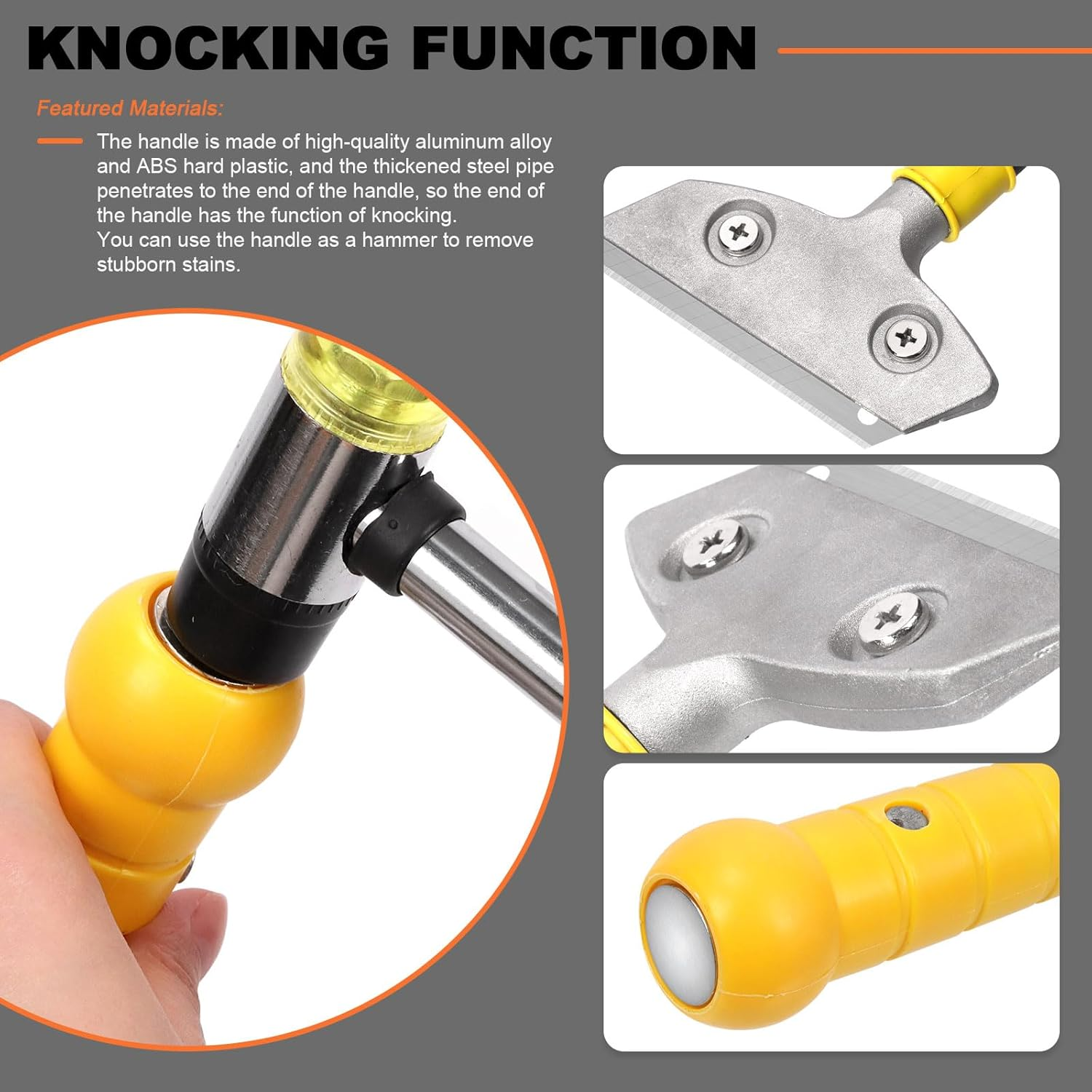 Tanstic 14Pcs Razor Blade Scraper Kit, Razor Blade Sticker Remover, Floor Scraper, Paint Glass Scraper Tool with Replacement Blades, Screwdriver and Gloves for Glass Window Tile Stove image number 4