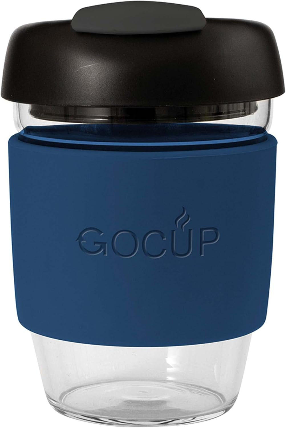 Avanti Gocup Borosilicate Glass Travel Cup, 355 Ml / 12 Oz Capacity, Pink/Mint/Grey