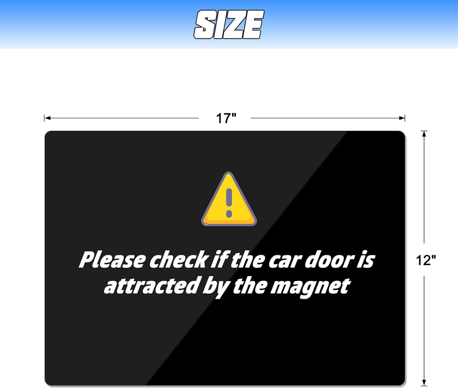 2 Pack Black Blank Car Magnets with 50 Mils, Prevent Car Scratches & Dents, Rounded Corners Blank Car Magnet Set, Magnet for Car to Advertise Business and Cover Company Logo image number 2