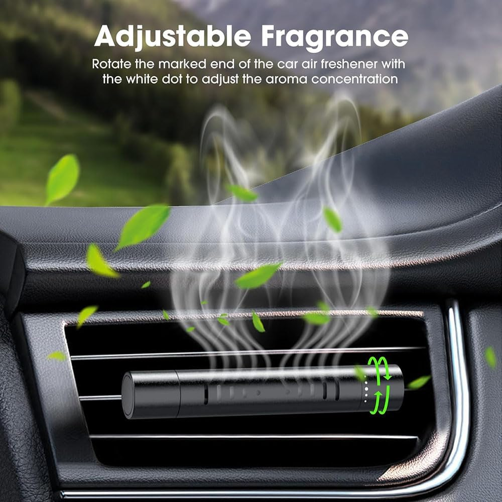 2 Pack Car Essential Oil Diffuser and Air Freshener with 12 Refill Sticks, Portable Aromatherapy Diffuser for Cars, Office, Bathroom, Pet House and Travel, Refillable and Long Lasting Fragrance image number 6