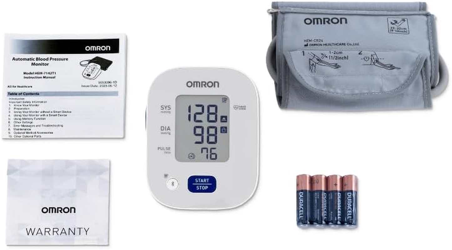 OMRON HEM7141T1 Bluetooth Blood Pressure Monitor &ndash; Clinically Validated, Intellisense Technology, Hypertension Indicator, One-Touch Operation, 14 Memory, 3+3 Warranty image number 3