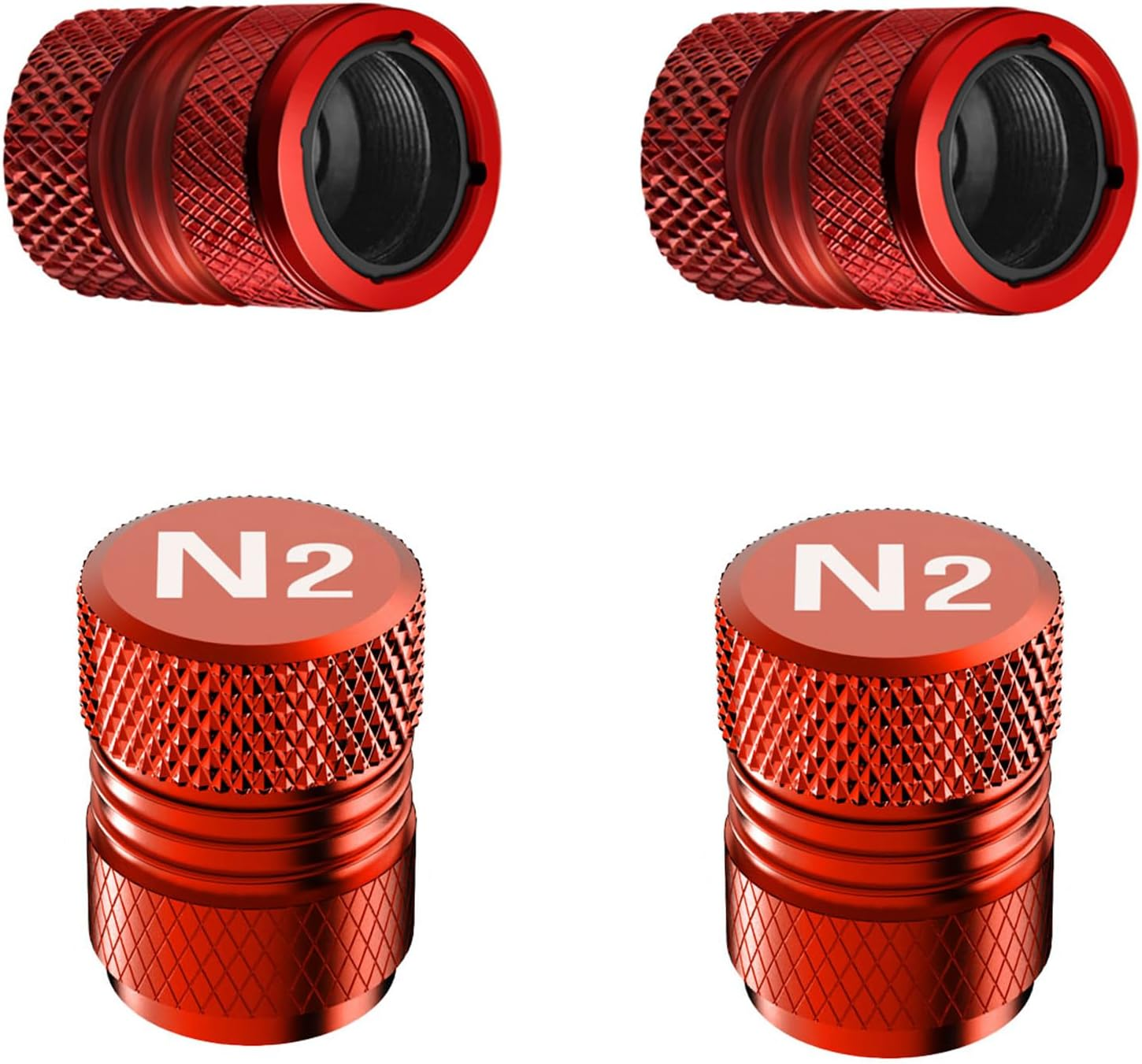 Tire Valve Stem Caps - 4 Pack Anti-Corrosion Premium Anodized Alloy Tyre Air Valve Caps Universal for Car SUV Bike Green image number 3