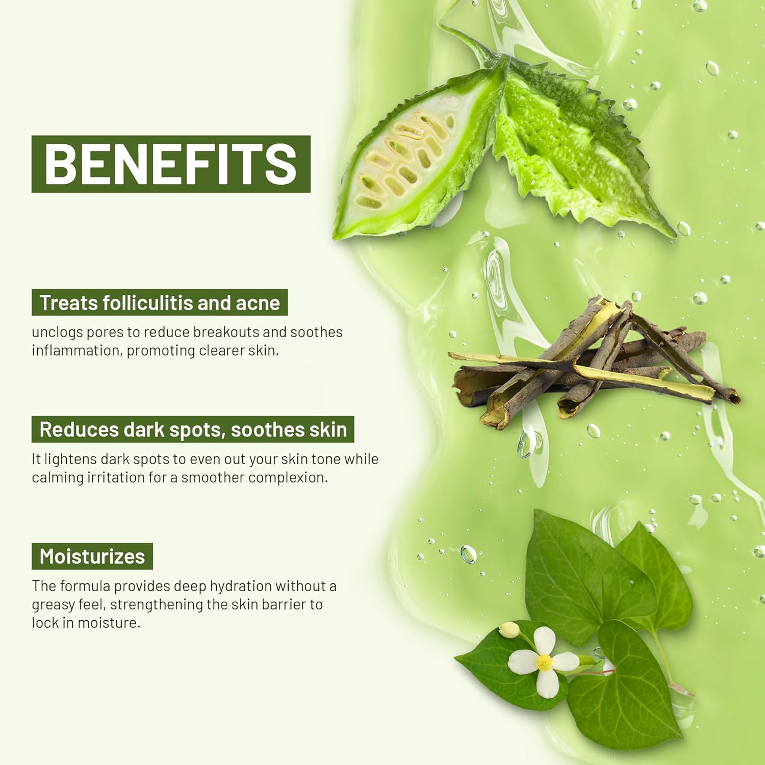 ABERA BHA Body Wash for Folliculitis & Body Acne &ndash; Wild Bitter Melon Extract, Exfoliating Shower Gel for Clear & Smooth Skin, 300Ml