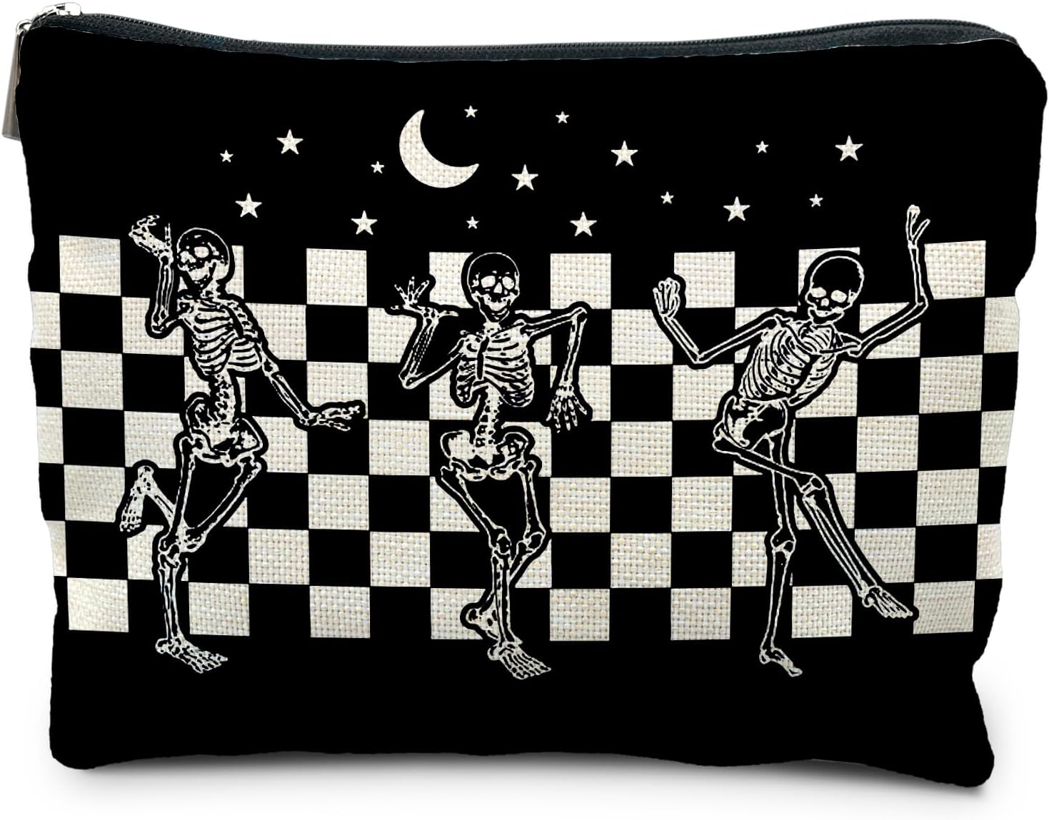 RYYCDOI Makeup Bag Halloween Cosmetic Bag, Gothic Skeleton - Bat - Green image number 7