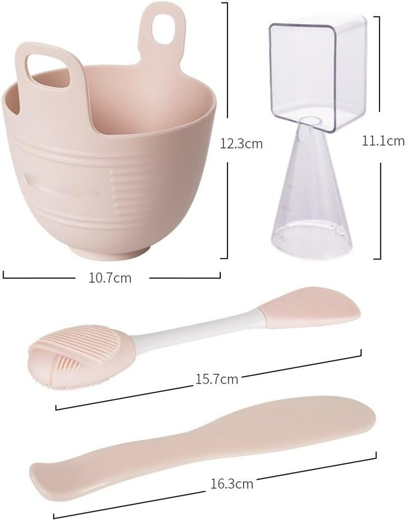 Facemask Mixing Bowl Silicone Facemask Mixing Tool DIY Makeup Mixing Bowl Stylish Facial Skincare Tool with Measuring Spoons image number 4
