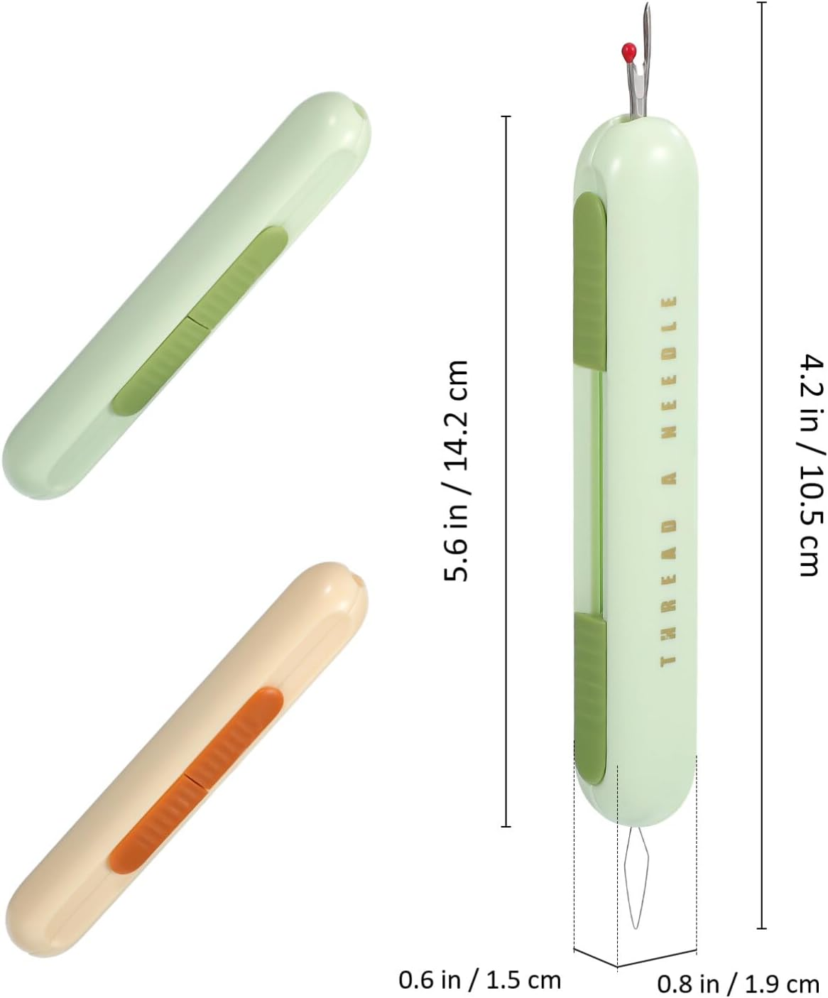 HOODANCOS Upgraded Seam Ripper, 2Pcs 2024 New 2 in 1 Needle Threader Seam Rippers for Sewing, Double Head Retractable Seam Remover Seam Ripper Tool for Knitting Quilting image number 2