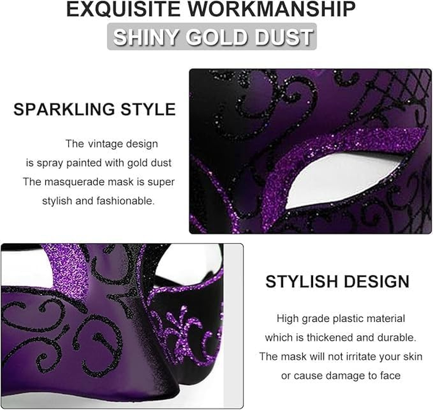 Masquerade Mask for Couples Lace Eye Mask Venetian Halloween Mask Party Ball Prom Mask Costume Mardi Gras Mask