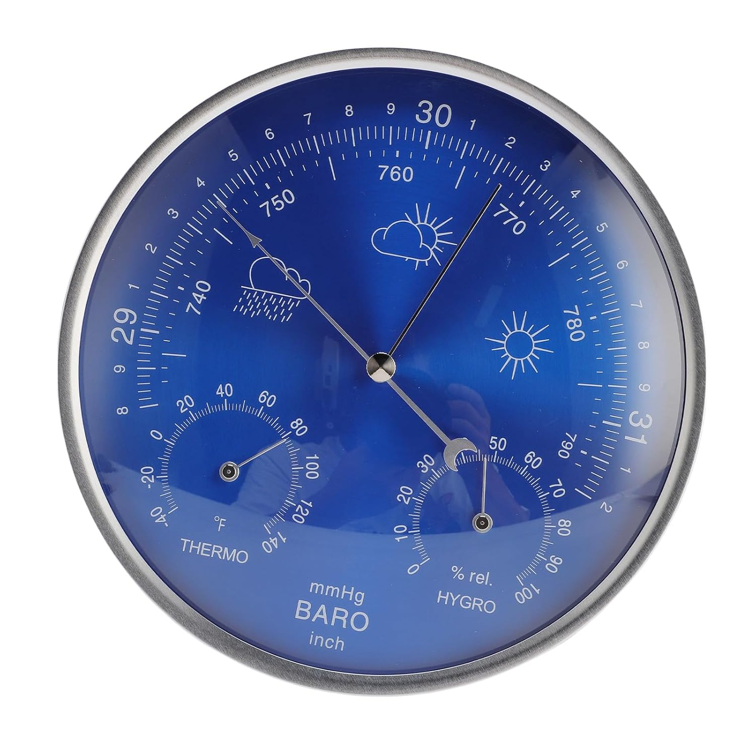 Weather Station with 3-In-1 Thermometer Barometer Hygrometer, All-Season Accurate Wall Hanging for Indoor Outdoor image number 3