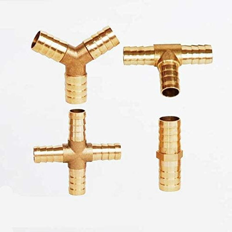 Brass Barb Hose Fitting T/Y/X Type Air Water Fuel Gas Hose Joiner Connector VARIOUS SIZE (T PIECE 8MM) image number 3