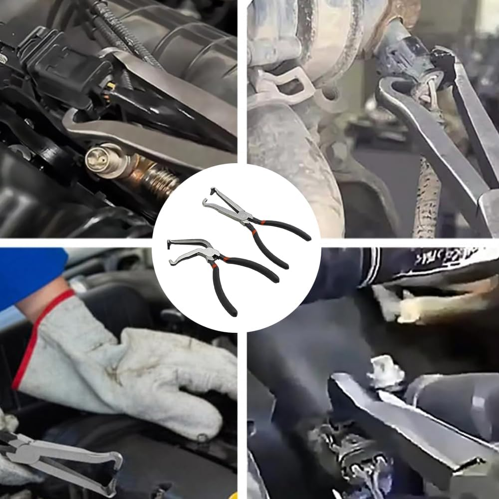 Electrical Disconnect Pliers 2 Pcs, Electrical Connector Pliers for Cars, Sraight and 60 Degree image number 6