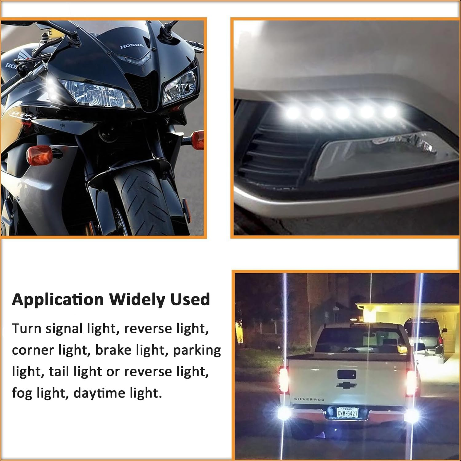 2Pcs 12V High Power Eagle Eye Light 23Mm 4014 12SMD Waterproof LED Bulb White Light for Car Fog DRL Lamp Car Motorcycle Turn Signal Light Backup Lights image number 5