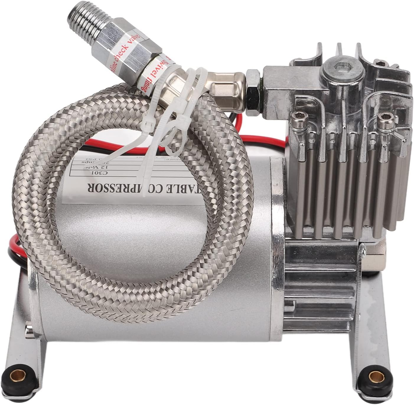 High Strength Air Compressor 20A 150 PSI Metal Universal for 12V Vehicles, Yacht Boats,Modification O and Video in Car image number 6