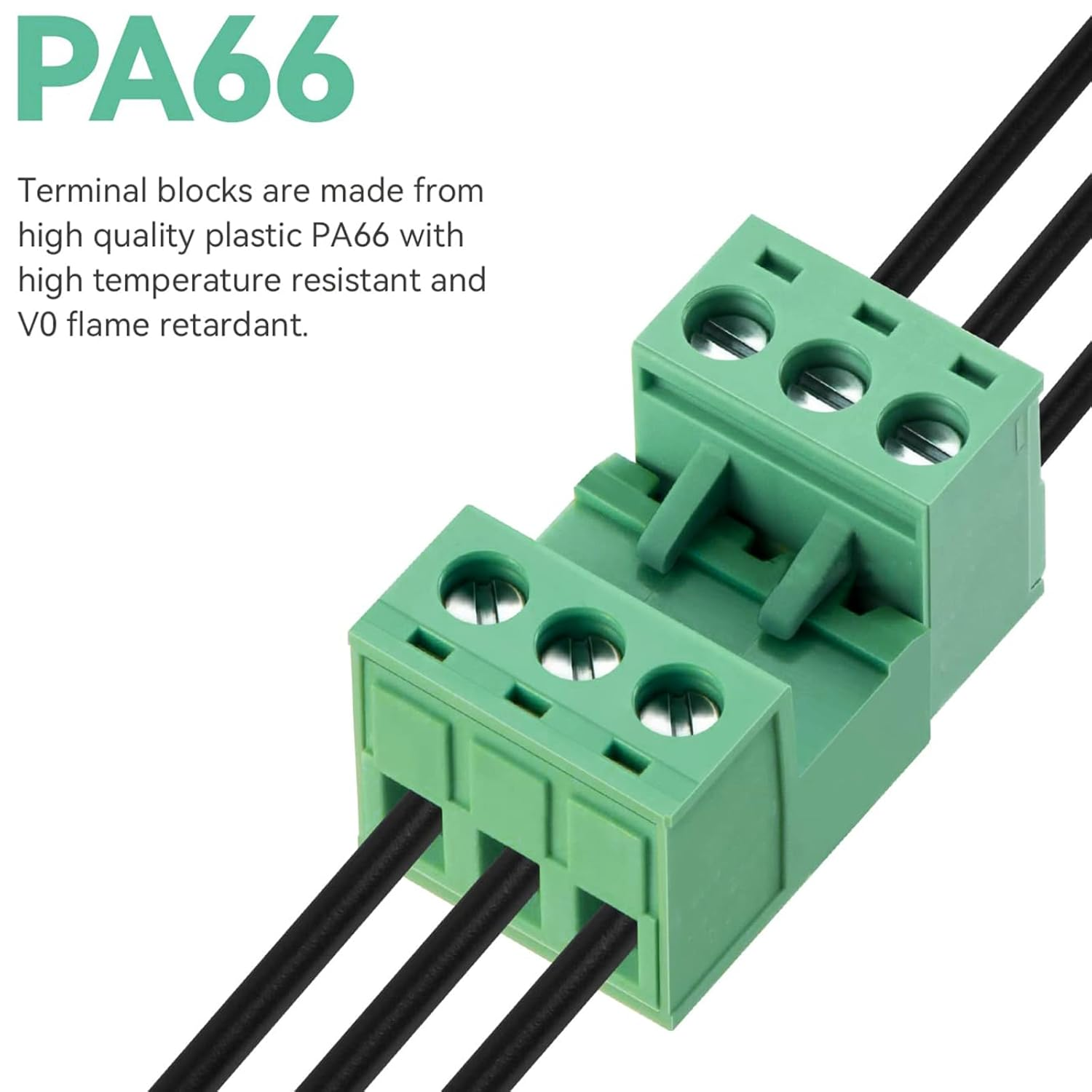Zalizr 10 PCS 3-Pin PCB Screw Terminal Block Connectors, 5.08 MM Pitch Pluggable Male Plug and Female Socket for 24-12 AWG Wiring image number 5