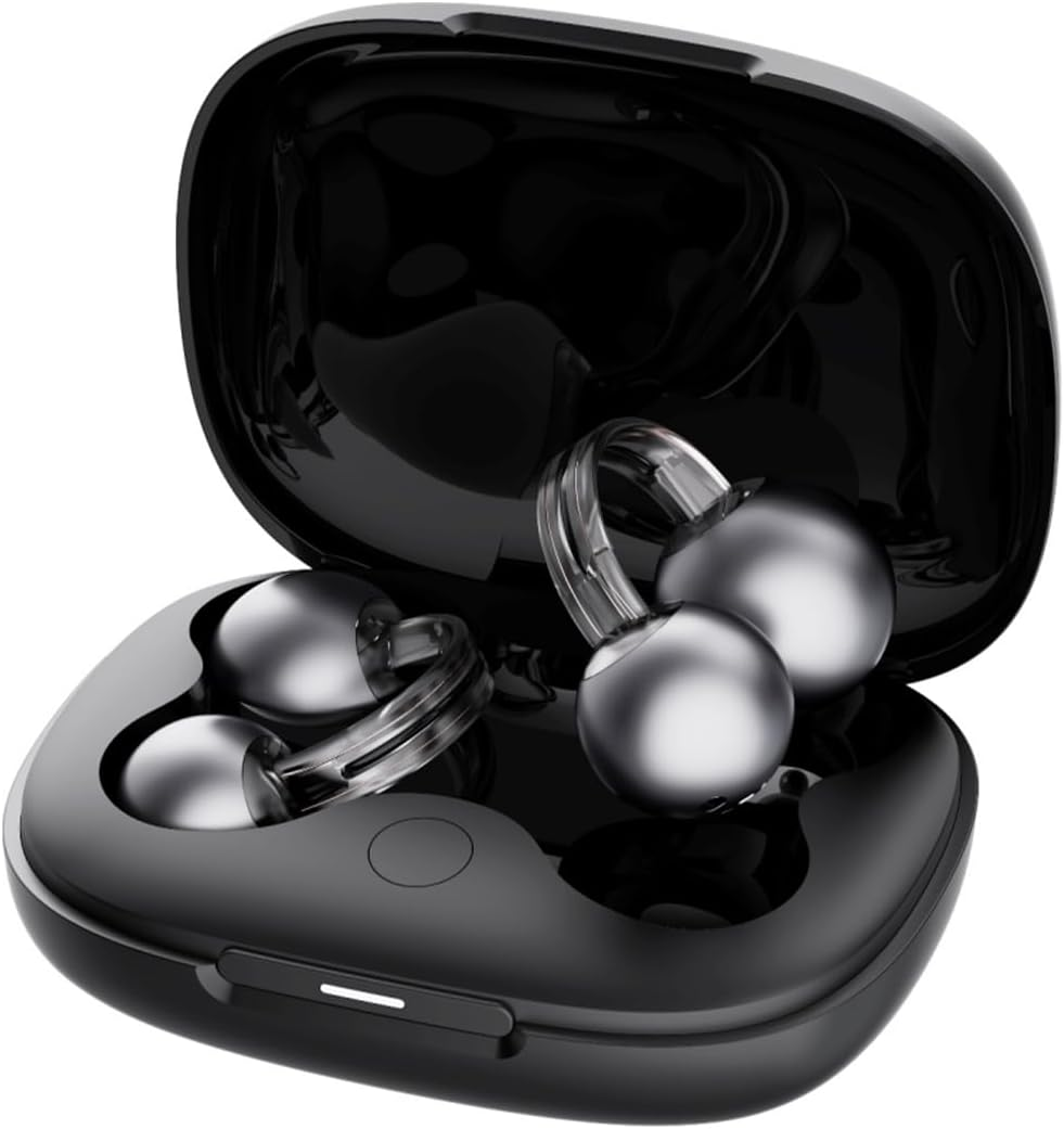 Mojawa Starclip Open-Ear Clip-On Wireless Bluetooth Headphones, 4D Panoramic Sound, Lightweight & Safe, Noise Cancelling Microphone, IP54 Water Resistant, Ear Clips for Sports & Everyday Use, Black