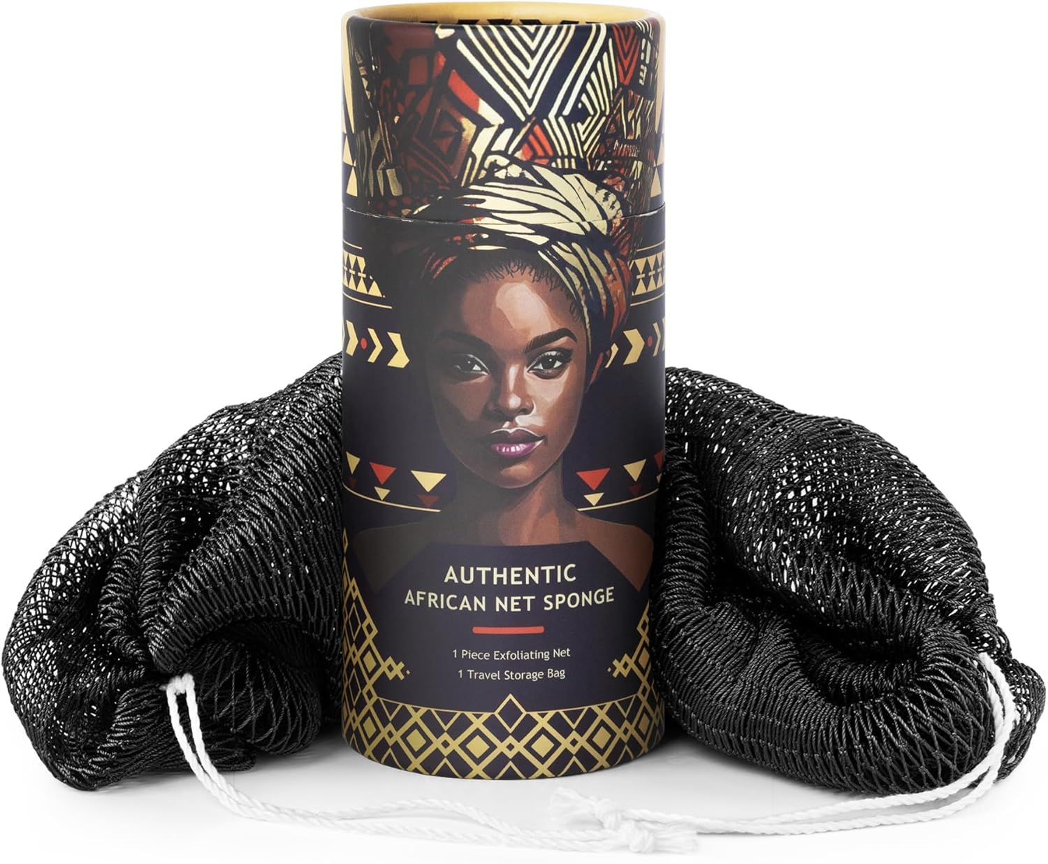 African Net Sponge Authentic - Real African Exfoliating Body Scrubber Sponge with Knots - Shower Washcloths for Exfoliator - Body Care Bathing Accessories image number 6