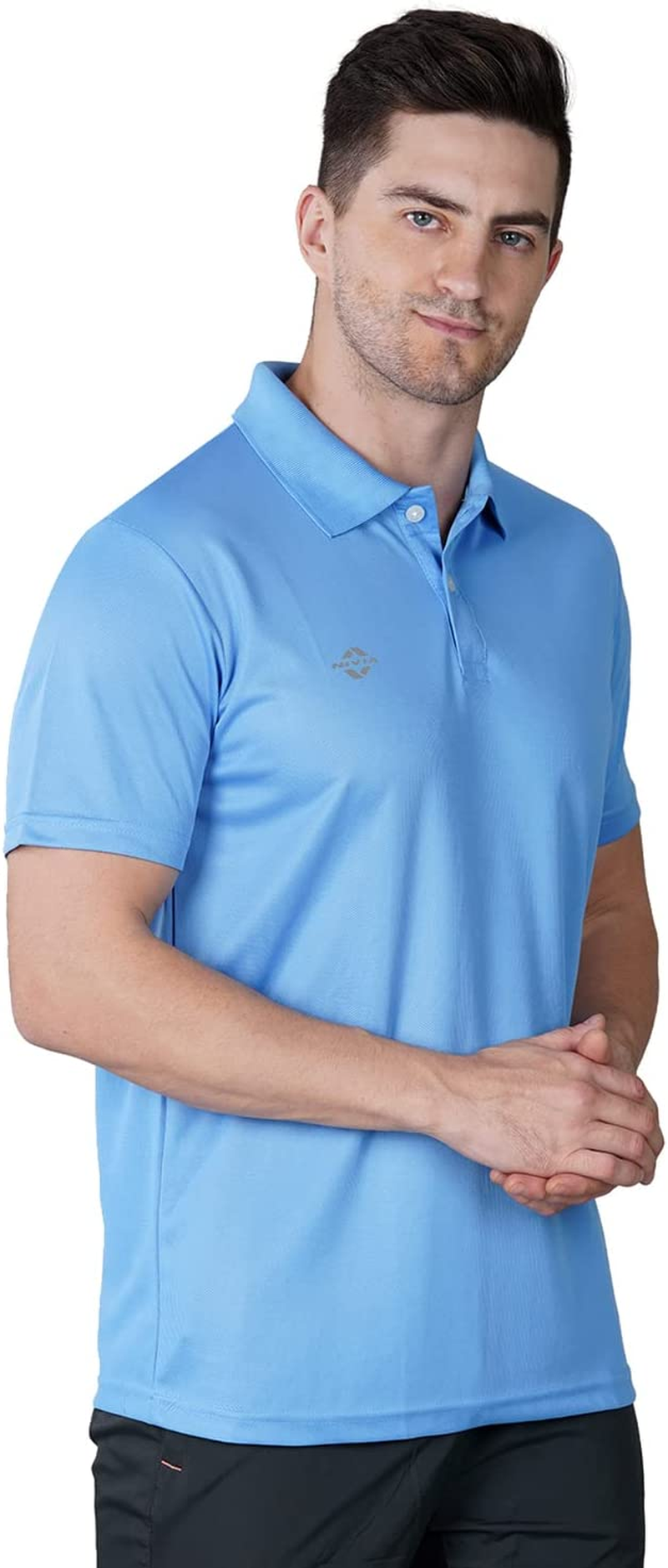 Nivia 2350-8 Polyester Polo T-Shirt (Sky Blue, S) | Light Weight | Comfortable | Stylish | Gym and Sports Wear image number 3