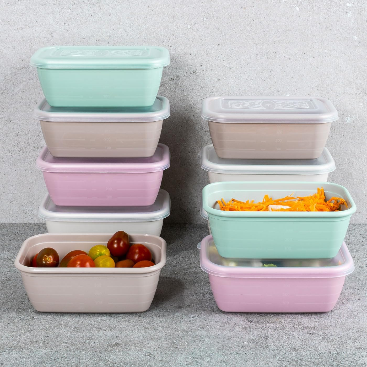 QILZO Pack of 12 Food Containers 500Ml Plastic BPA Free Microwave Safe Dishwasher Safe Freezer Container with Lid Reusable Container image number 5