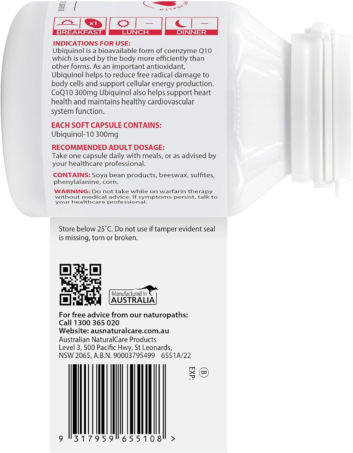 Australian Naturalcare - Coq10 300Mg Ubiquinol image number 2