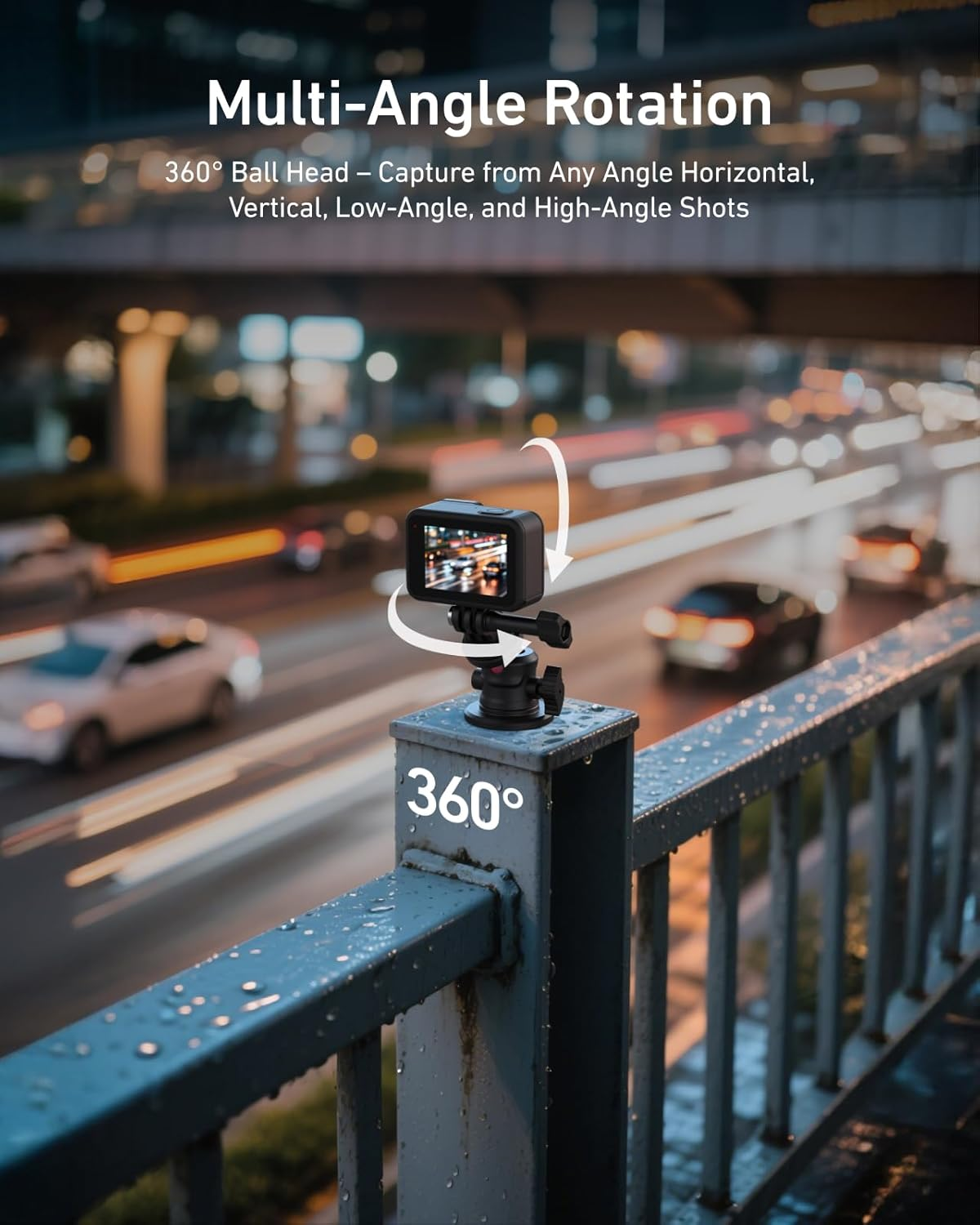 TELESIN Magnetic Mount Magnet Metal Mounts for Action Camera, 360&deg; Quick Car Holder Attachment for DJI Action 6 5 Pro 4 Pocket 3 Gopro Max Hero 13 12 11 10 9 8 7 Insta360 X5 X4 X3 Mounting Accessory