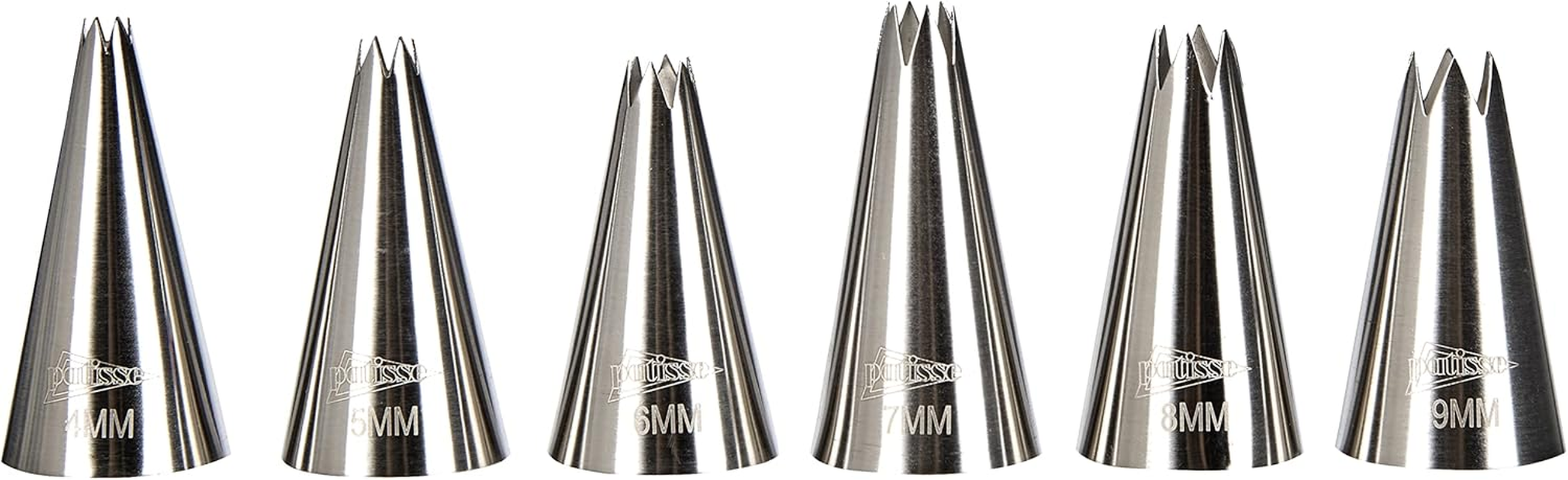 Patisse Stainless Steel Star Nozzles Set, Steel image number 1