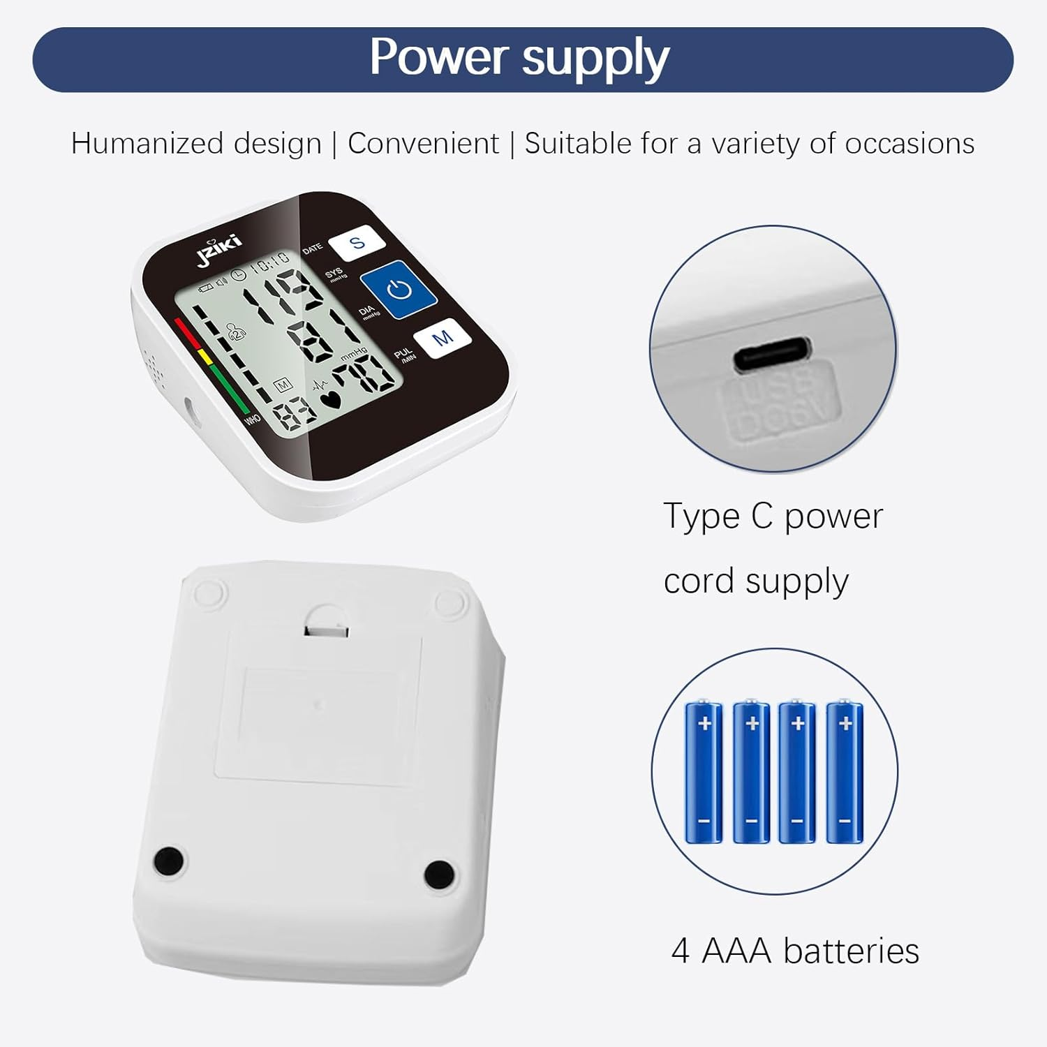 Blood Pressure Monitor for Home Use, Automatic Upper Arm BP Machine, 2 X 99 Memories, Large Screen & Adjustable Cuff, Easy to Use for Seniors image number 2