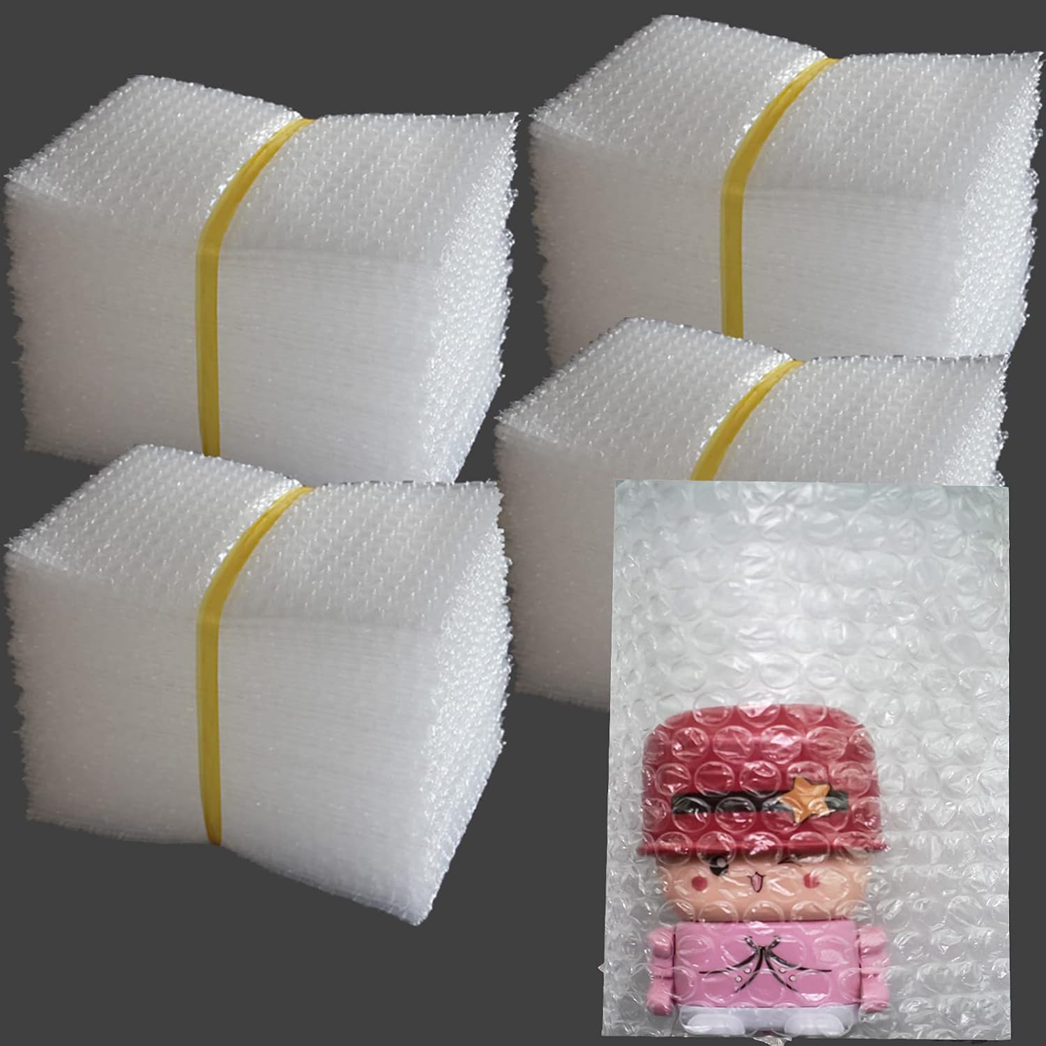 200PCS Bubble Out Bags&Pouches, 6&rdquo;X8&rdquo; Bubble Pouch Bags, Double Walled Clear Bubble Cushioning Wrap Bags for Moving Shipping Storage and Packing Supplies for Dishes Glasses Plates image number 5