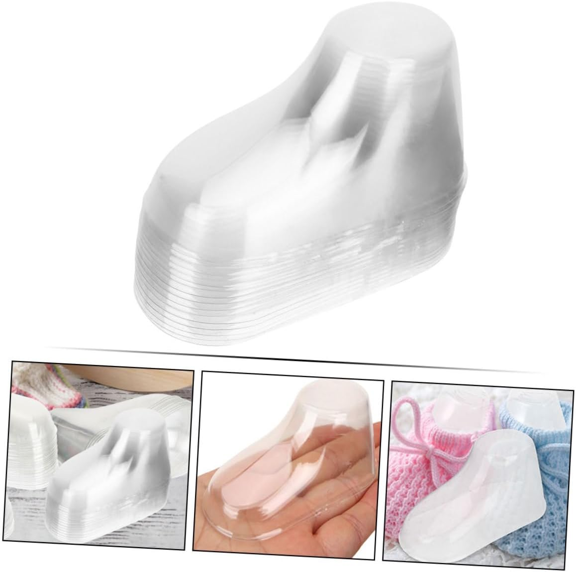 PRETYZOOM 100Pcs Boys and Girls Foot Model Shoe Display Stands for Socks Slippers Boy Girl Shoes Booties image number 6