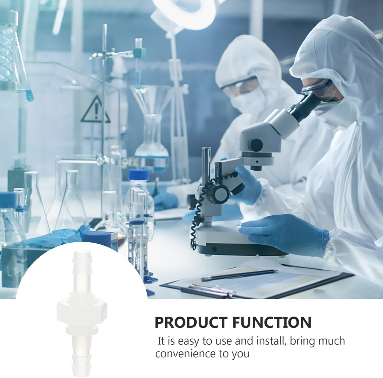 10Pcs Hose Barb Fitting Plastic Union Adapter Straight Connector for Easy Installation in Aquariums Gardens and Laboratories Practical Design image number 3