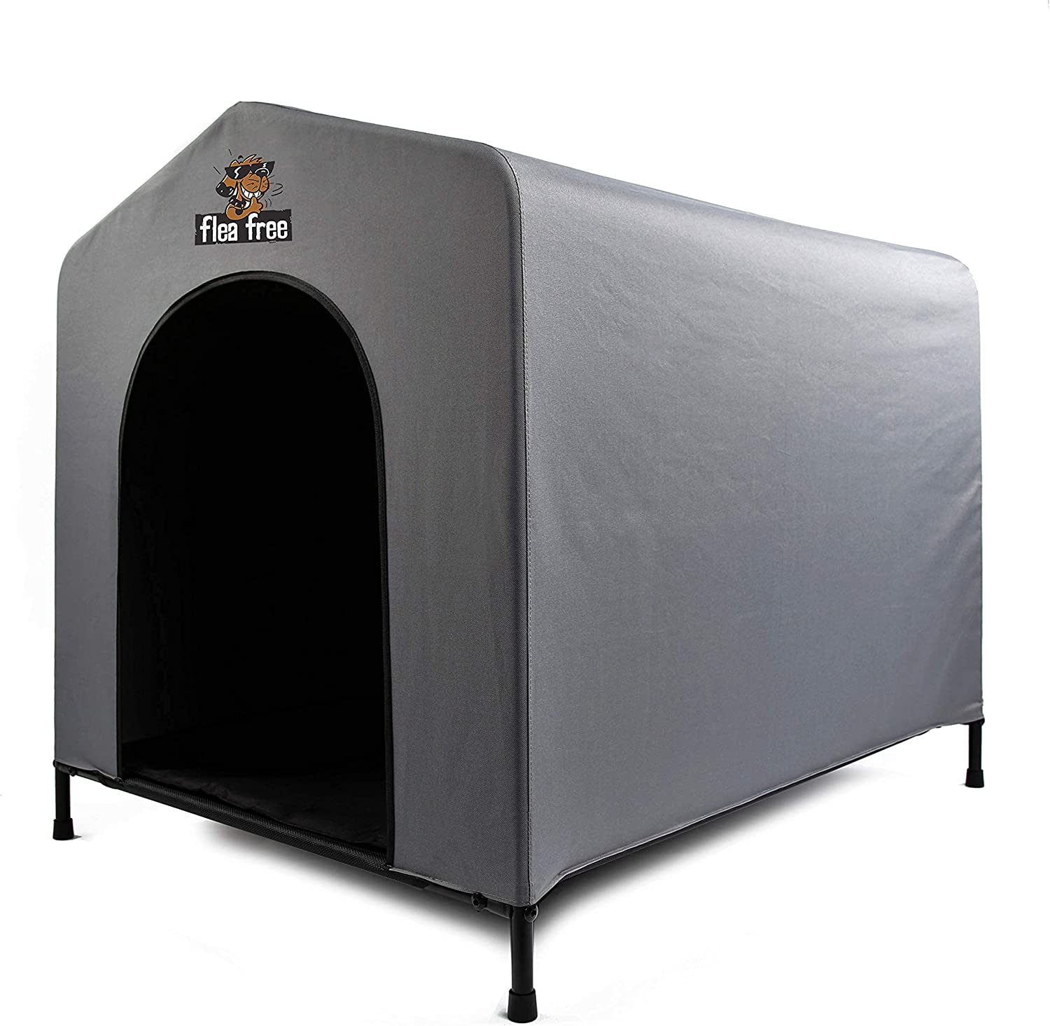 Flea Free Dog House/Kennel/Medium 63X58X53Cm / Grey/Includes Removable Mattress/The Original Fleafree Brand image number 2