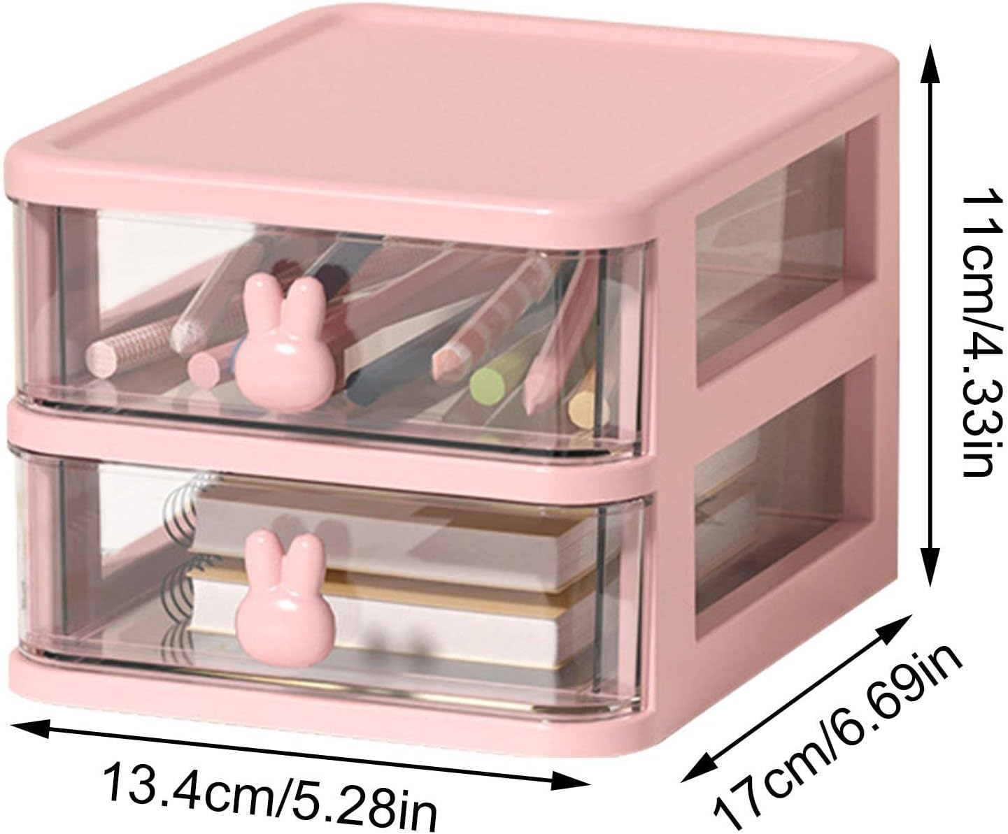 Small Desk Organizer - 4 Drawer Tabletop Storage Organizer Station | Table Organizer with Drawer, Desktop Storage Drawers for Arts Crafts Stationary