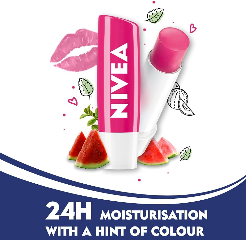 Nivea Fruity Shine Watermelon Lip Balm, 4.8Gm image number 2