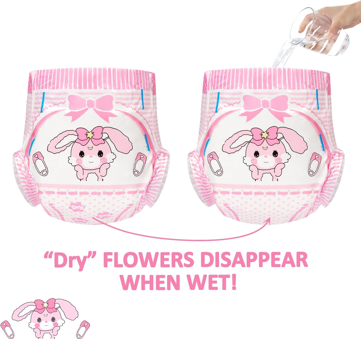 Littleforbig Adult Printed Diaper 2 Pieces - Baby Usagi (XL) image number 5