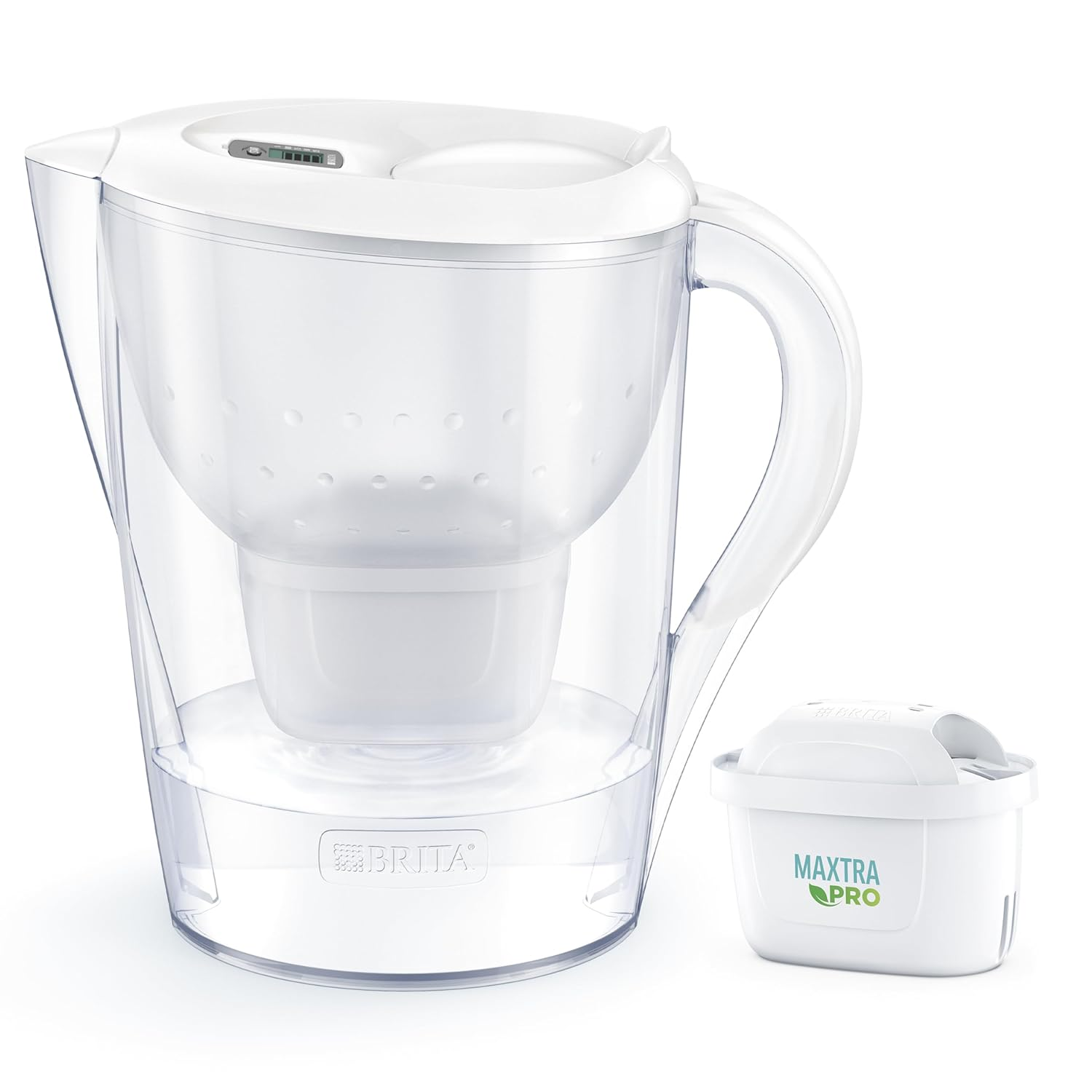 BRITA Marella XL Water Filter Jug, White, 3.5L Capacity, Bpa-Free Bio-Plastic image number 3