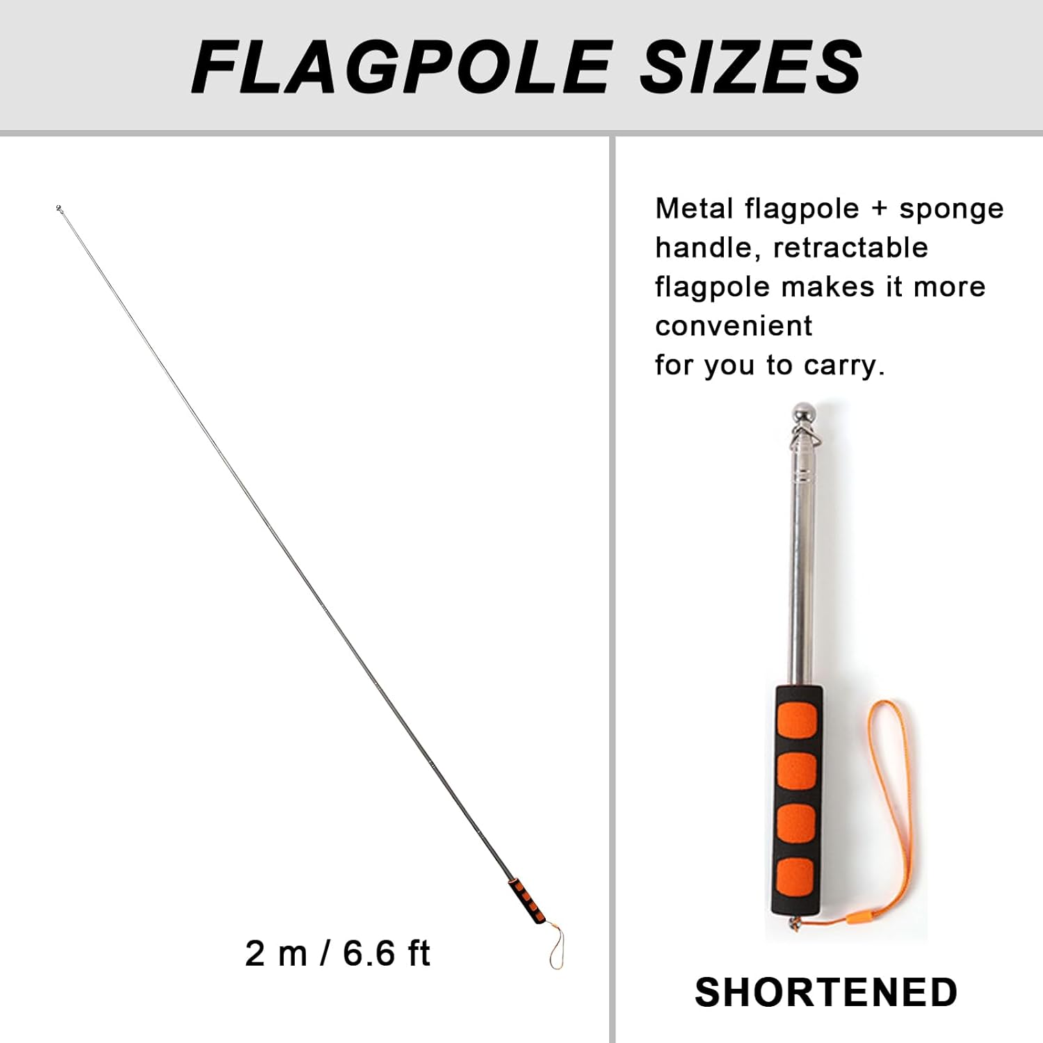 National Flag Banner Countries Flags 30X45Cm with 2 Metertelescopic Flagpole Stainless Steel Pole (Australia) image number 5