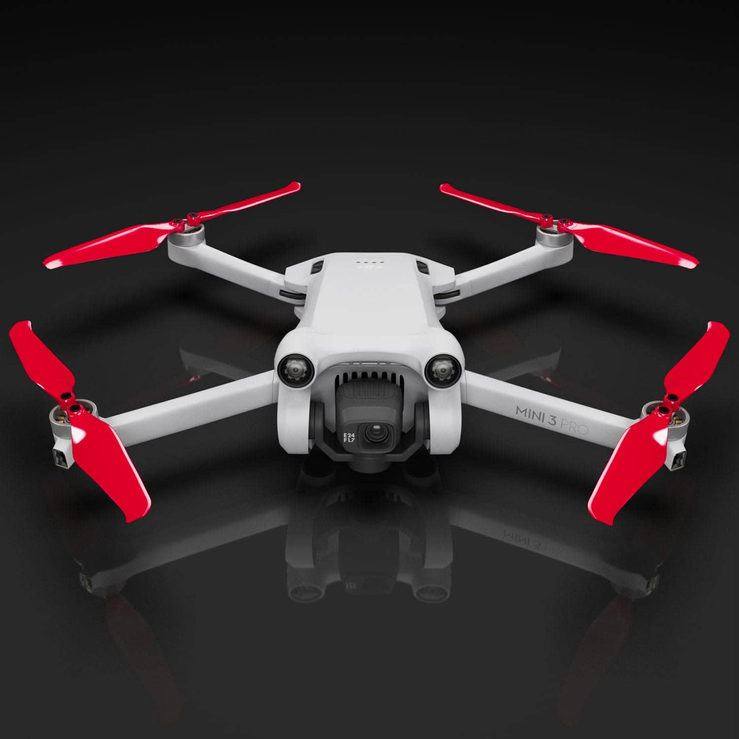 Master Airscrew Stealth Propellers for DJI Mini 3 Pro & Mini 4 Pro - Red, 4 Propellers in Set