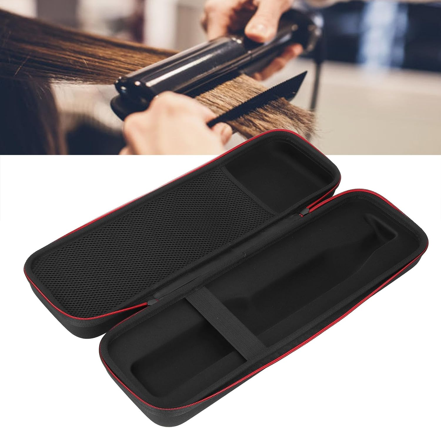 Hair Straightener EVA Case, Travel Organizer Bag, Water Resistant Storage Case for Airstrait Straightener, Corrale Hair Straightener Hair Dryer Tool Bag image number 3