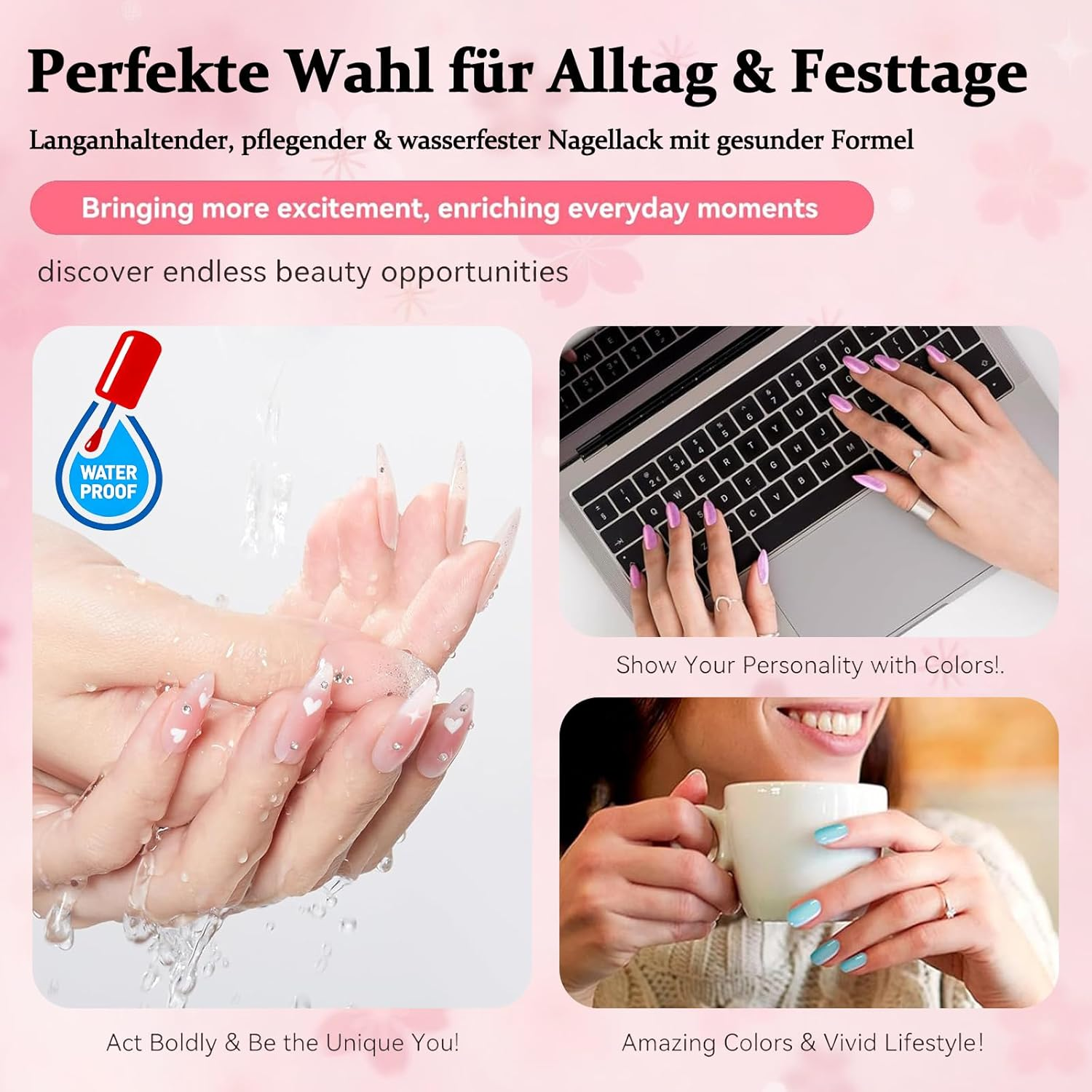 Quick-Drying Shiny Nail Polish Quick-Drying Non-Toxic Water-Based Nail Polish for Women Girls image number 3