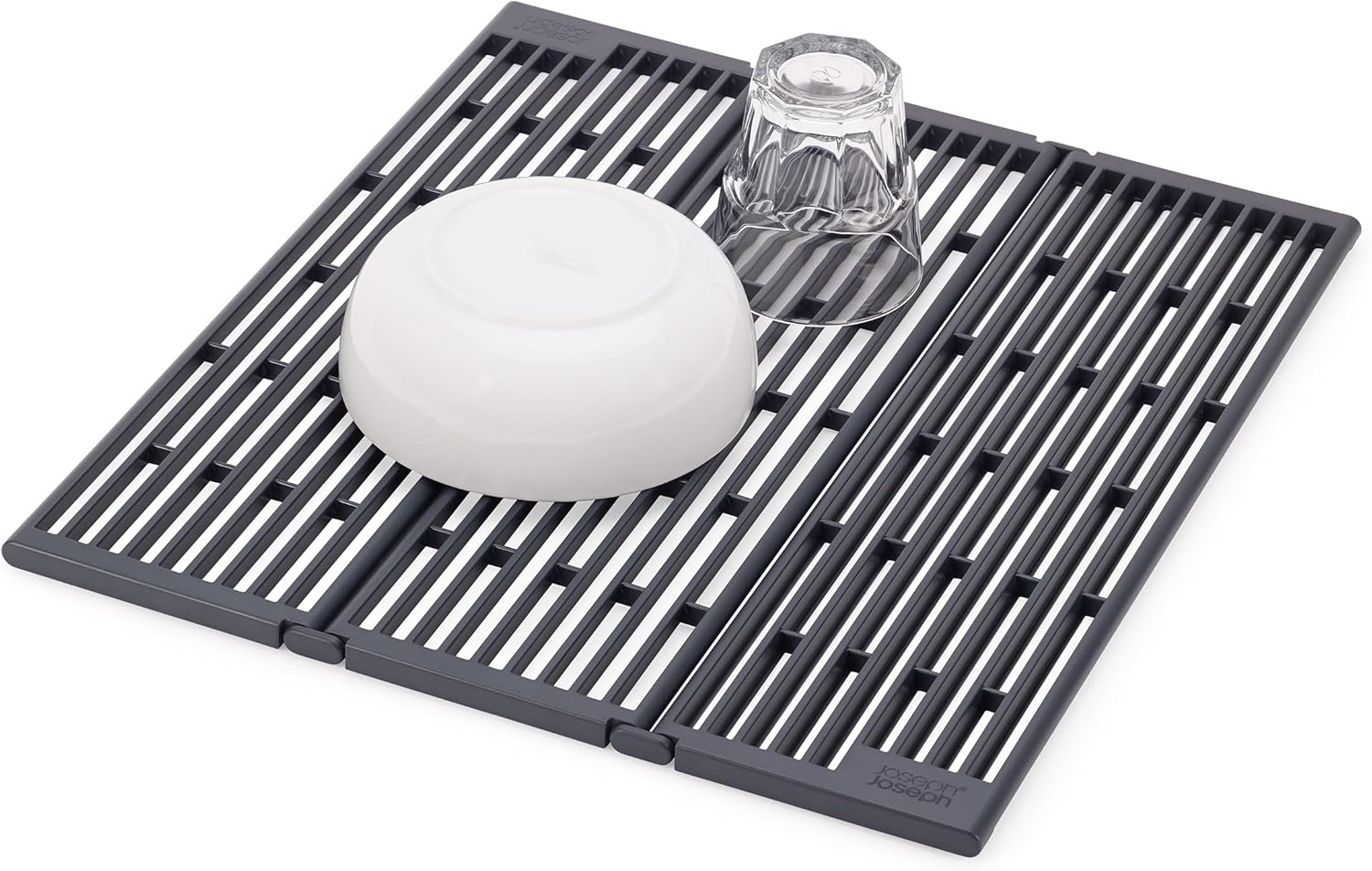 Joseph Joseph Platform Folding over Sink Drainer, Fits across Sink, save Worktop Space, Quick Draining and Fast Drying, Adjustable Folding Design, Non-Slip Feet, Space-Saving Storage image number 2