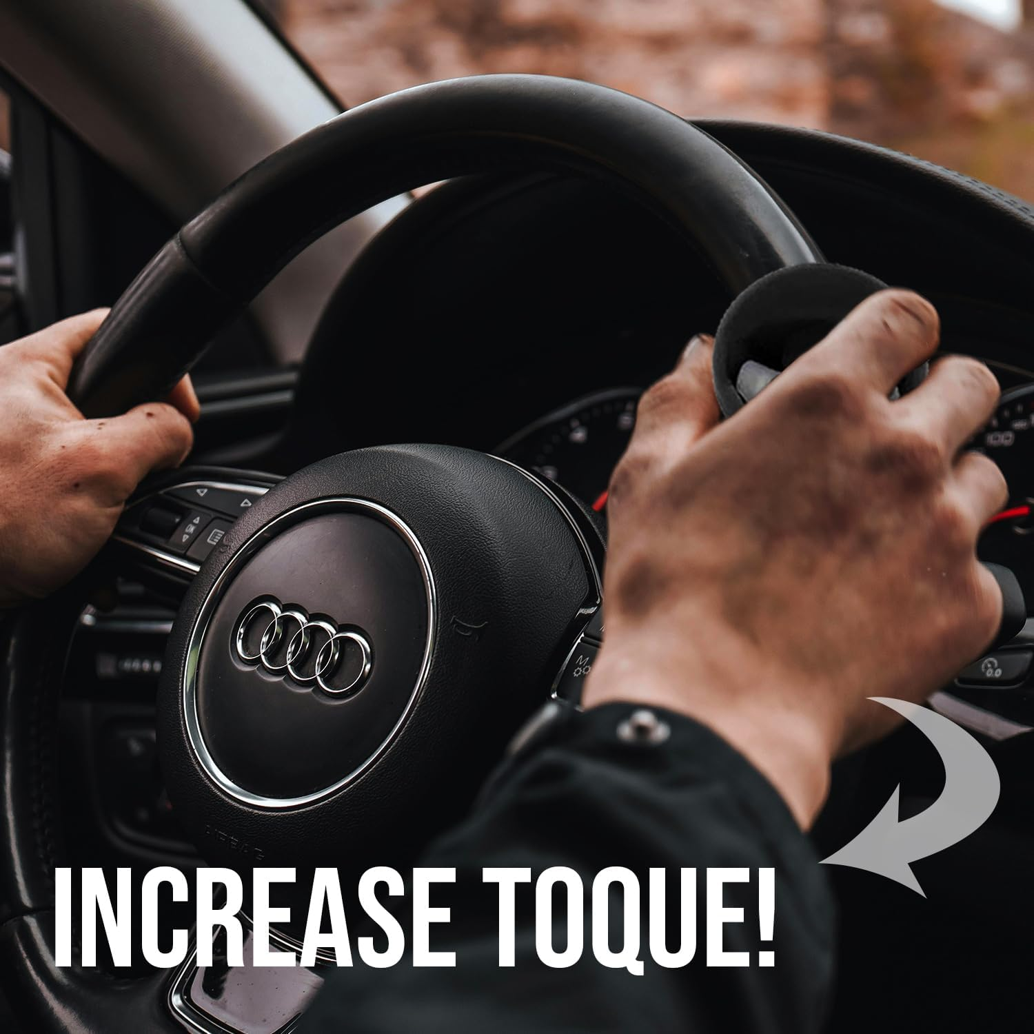 Zento Deals Classic Black Universal Fit Vehicle Steering Wheel Suicide Spinner Premium Quality Power Handles (Black 2) image number 2