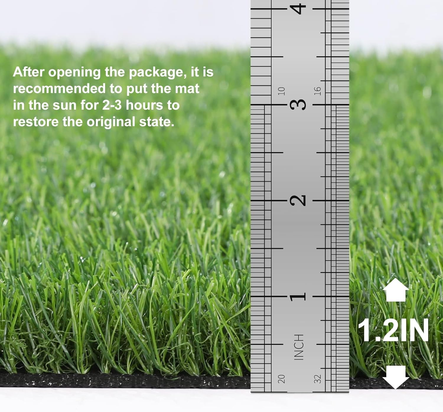 Olanto Artificial Grass Mat, Turf Grass Front Door Mats Outdoor/Indoor, Realistic Fake Grass Rug for Dog, Entrance, Patio, Camper, Home Decor, 36&rdquo; X 59&rdquo; image number 4