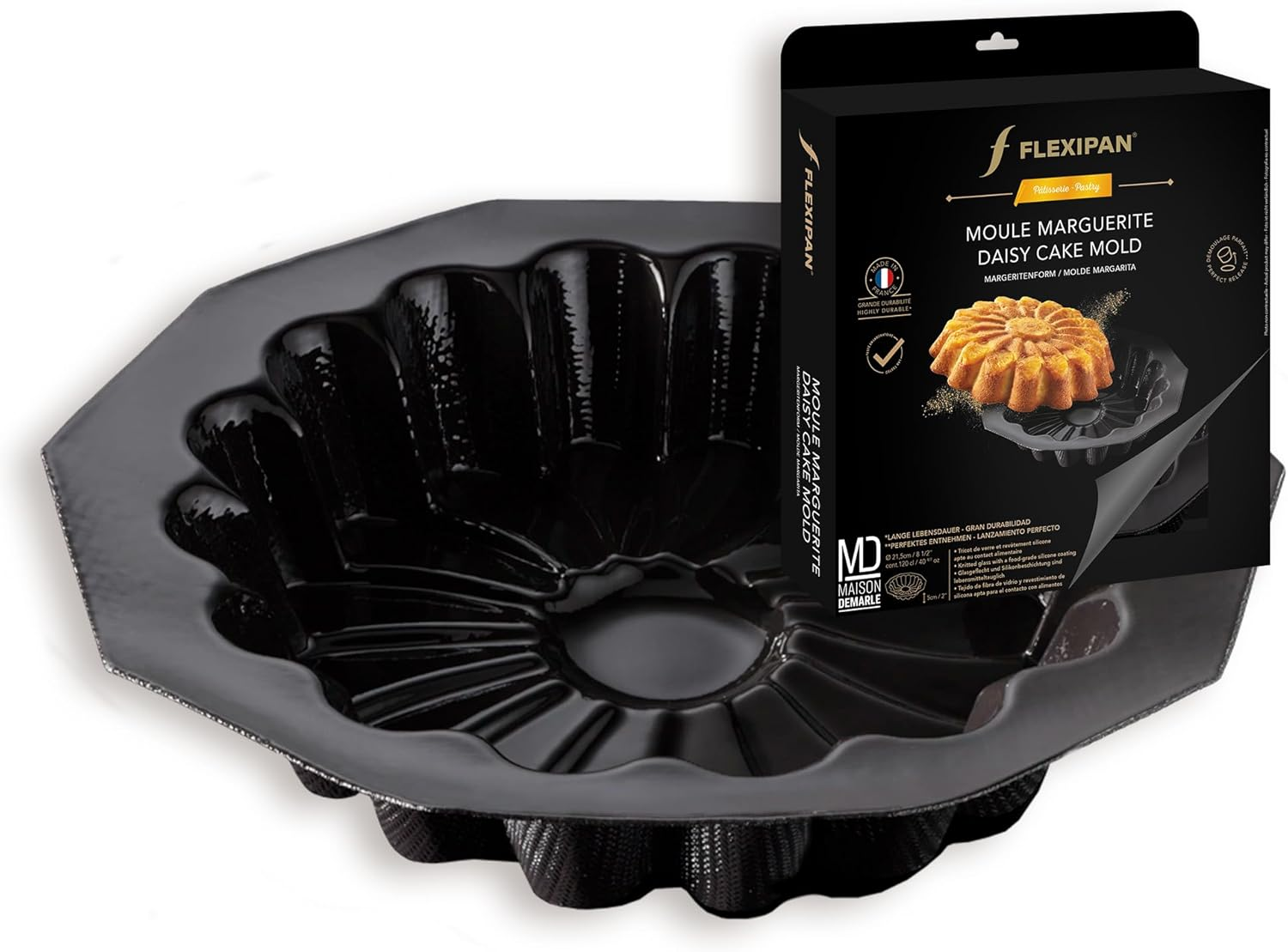 Flexipan by Silpat&reg; Innovative 2-In-1 Non-Stick Baking Mold Co-Created with Chef Nicolas Paciello - Handcrafted in France since 1965 - Certified Food Safe Flexipan&reg; Technology (Log Pan)