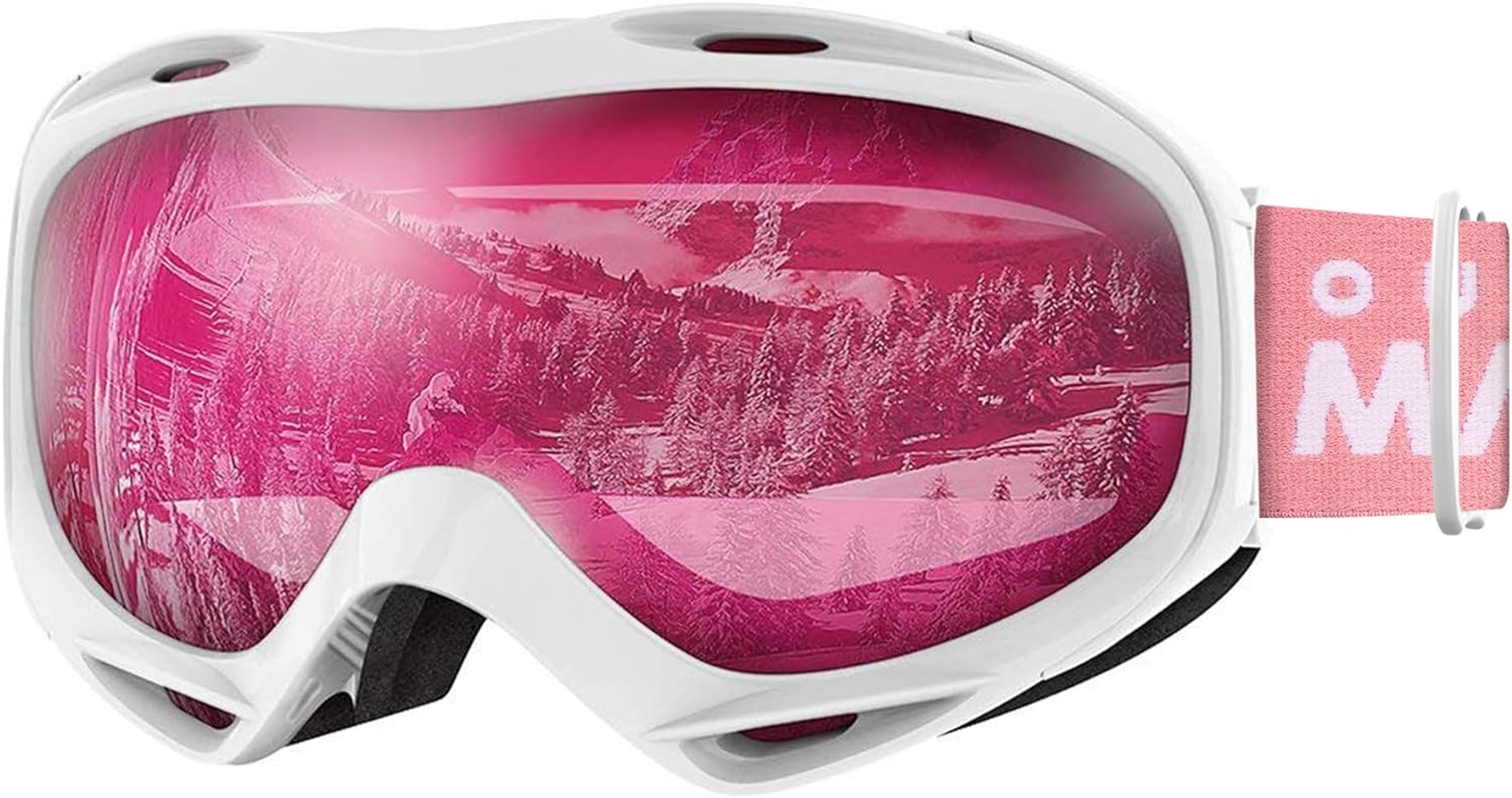 Outdoormaster OTG Ski Goggles - over Glasses Ski/Snowboard Goggles for Men, Women & Youth - 100% UV Protection