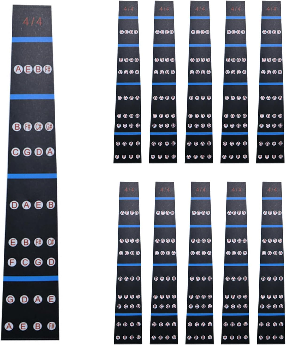 TRADERPLUS Violin Note and Finger Guide Fingerboard Sticker - Removable Position Marker for Beginners Practice (4/4)